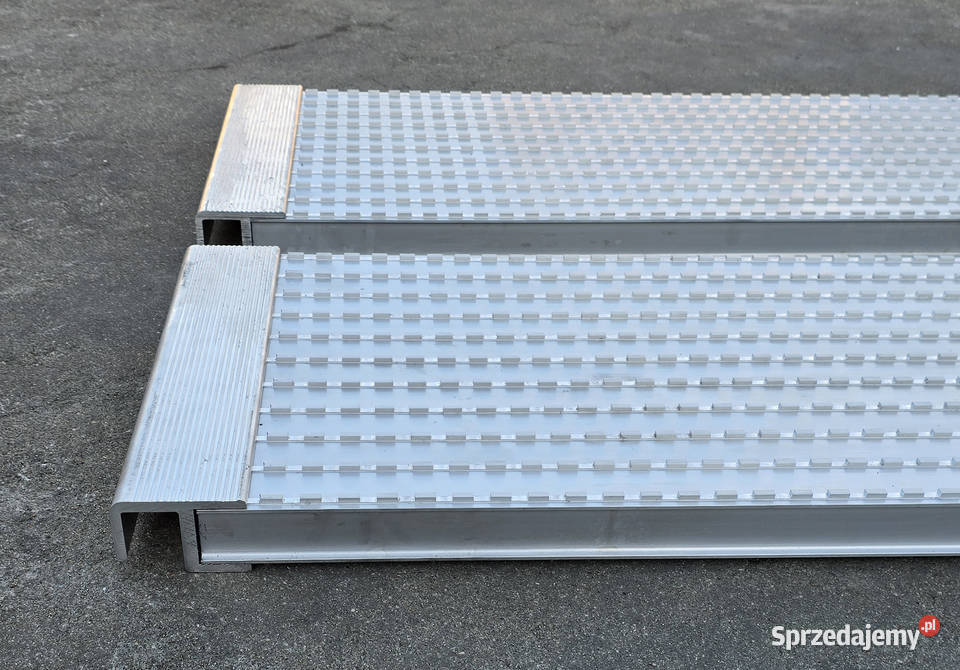 Najazdy aluminiowe frezowane 2500x340x40mm mocna dostawcze Lubanie