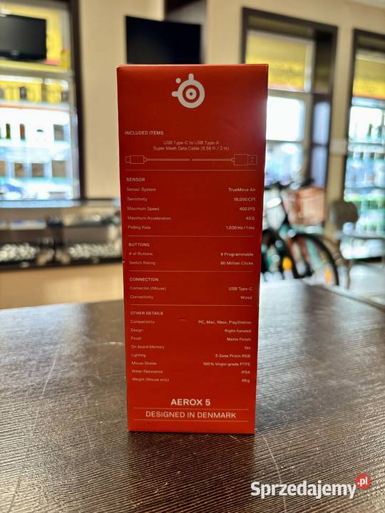 Mysz SteelSeries Aerox 5 USB RGB Gwarancja Steelseries