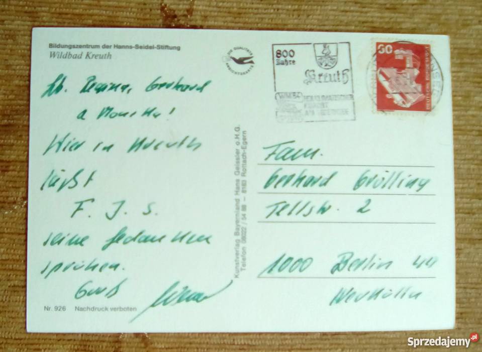 WILDBAD KREUTH WIDOK NA CENTRUM FUNDACJI HANNS W Piszczac