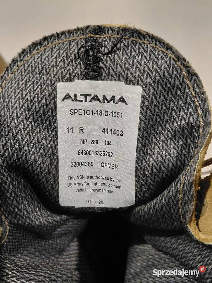 Buty ALTAMA goretex coyote VIBRAM 11R Wrocław