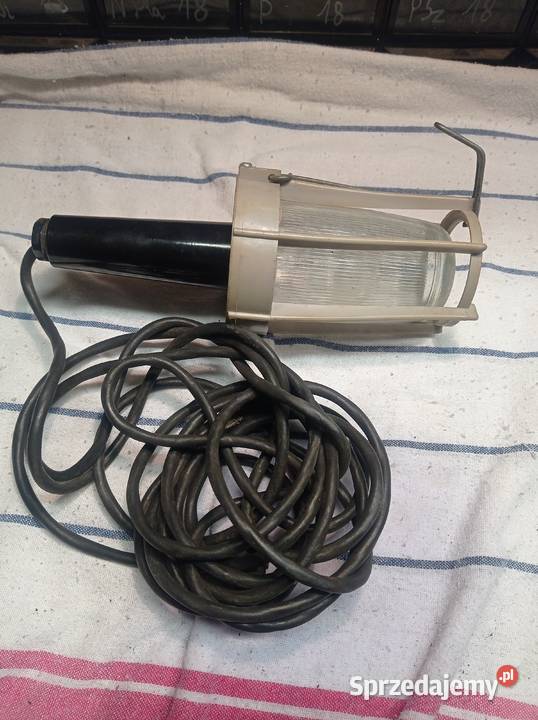 Lampa przenośna warsztatowa DDR GDR leżak wielkopolskie Pępowo sprzedam