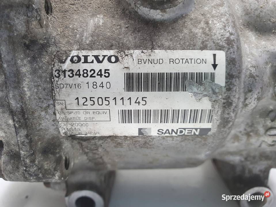 SPRĘŻARKA KLIMATYZACJI Volvo S40 II V50 16 D D2 Kompresory klimatyzacji lubelskie Chełm