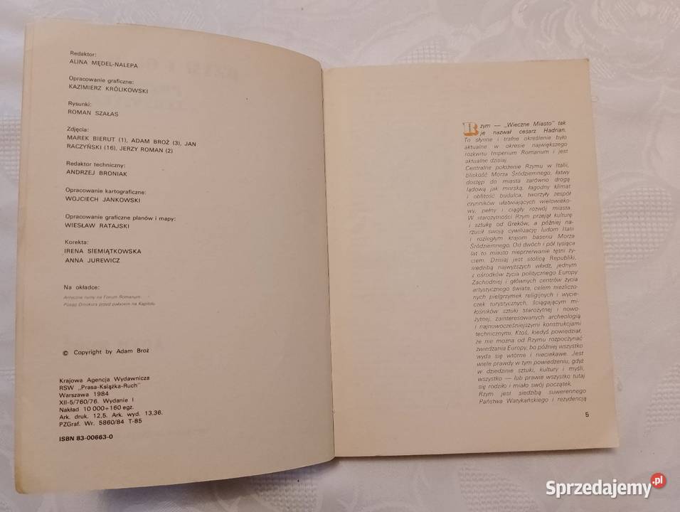 Przewodnik turystyczny RZYM I Adam Broż mapa Oborniki