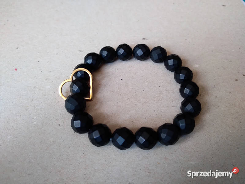 Bransoletka z Onyksu czarnego fasetowanego Kielce