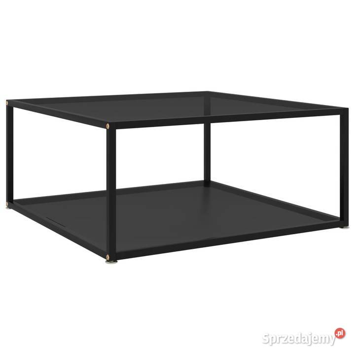 vidaXL Stolik kawowy czarny 80x80x35 szkło Stoliki kawowe i ławy