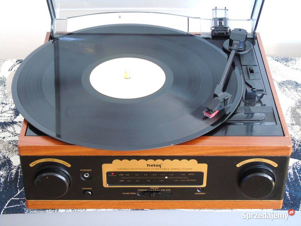 Gramofon Treton igła radio wzmacniacz głośniki Jasło