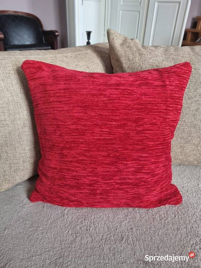 Czerwona poduszka dekoracyjna 40x40 Nowa Warszawa