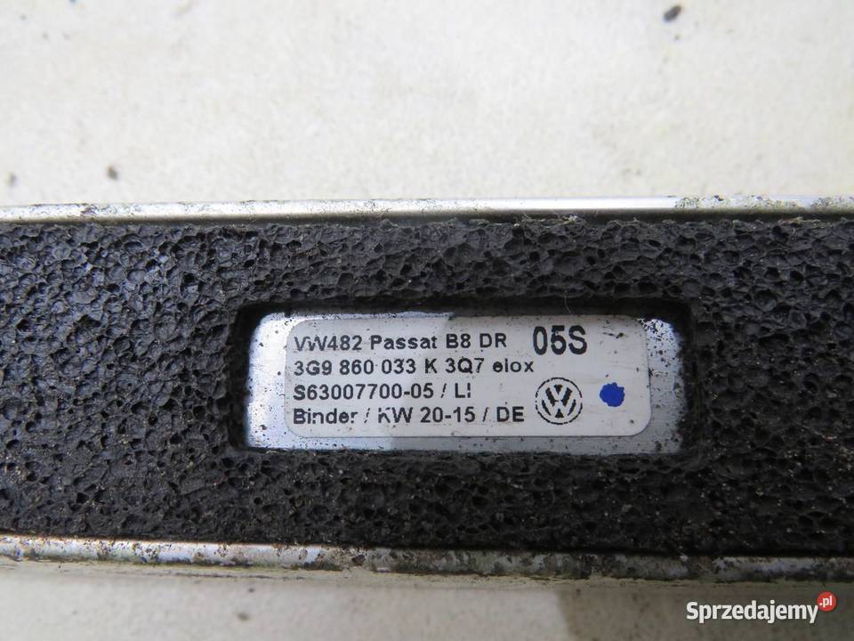 RELINGI DACHOWE PASSAT B8 KOMBI 3G9860034K