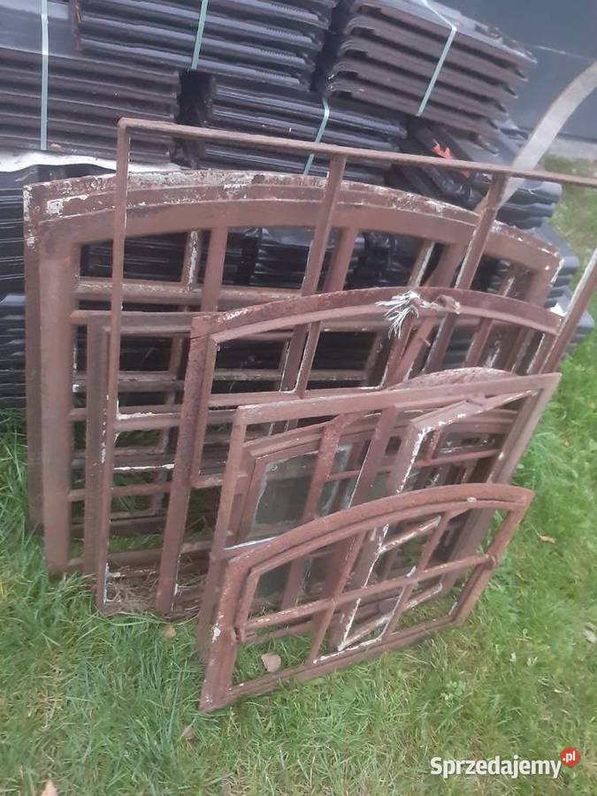 Okna zeliwne duze vintage Brusy sprzedam