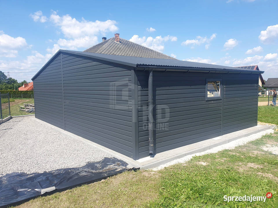 Garaż Blaszany 9x6 3x Brama 2x okno rynny TKD104 54m2 Ciechanów sprzedam