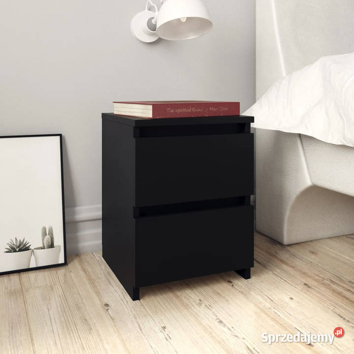 Szafka nocna czarna 30 x 30 x 40 materiał