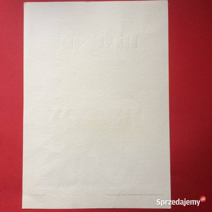 1234 Certyfikat Kurta Rauprich sprzedam