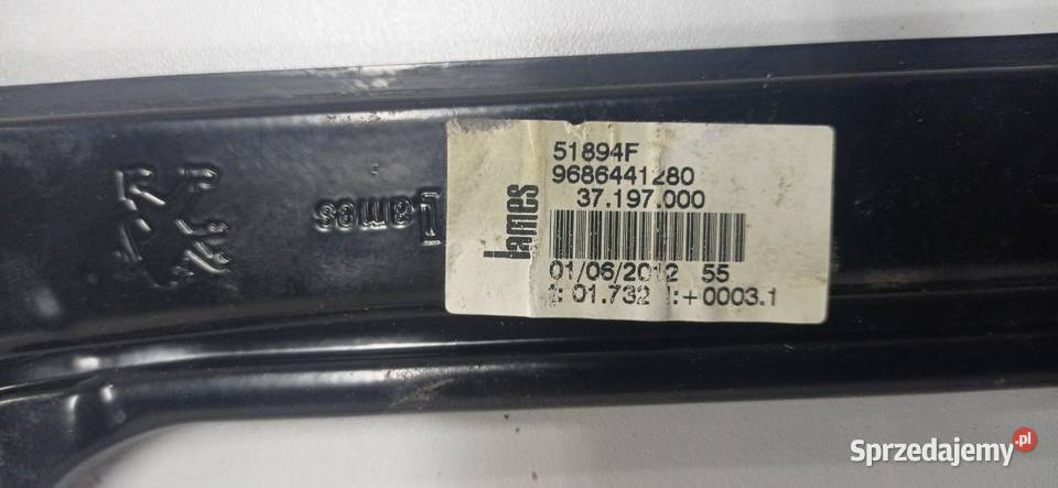 Peugeot 508 podnośnik szyby prawy tył 9686441280 Motoryzacja Radzionków