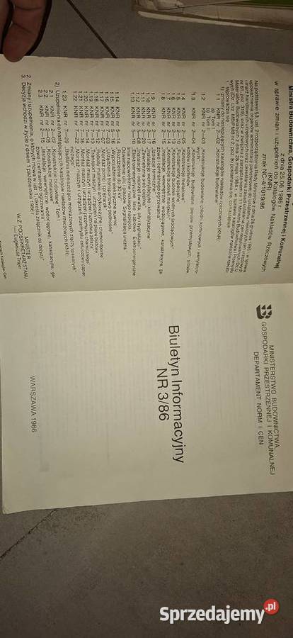 Unikalny Biuletyn Informacyjny MRiGPiK 386 niski Antykwariat Łęczyca