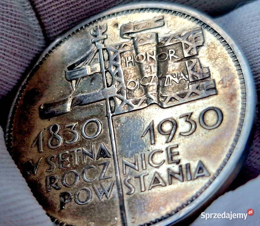 5 Sztandar 1930 Głęboki stempelLustrzany śląskie Sosnowiec