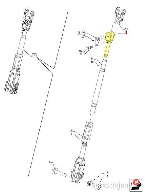 Widełki wieszaka narzędzi Case Holland Steyr Białystok