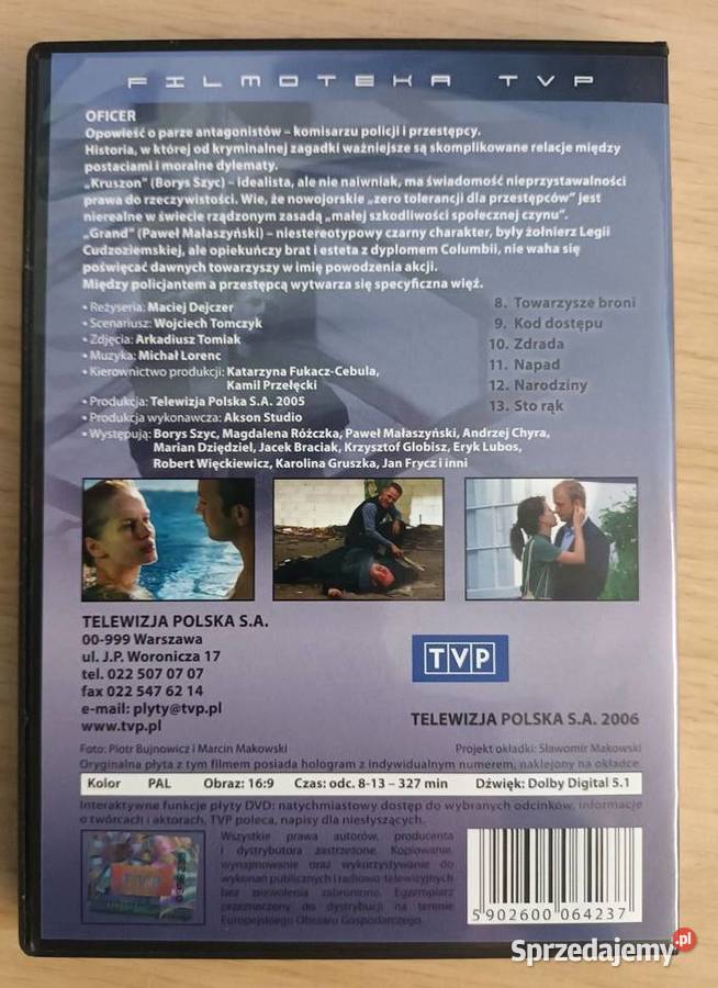OFICER Polski serial kryminalny BOX 4 DVD Opole