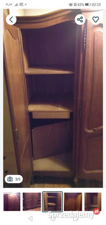 Sprzedam piękną 4 drzwiową dębową solidną szafę Stargard