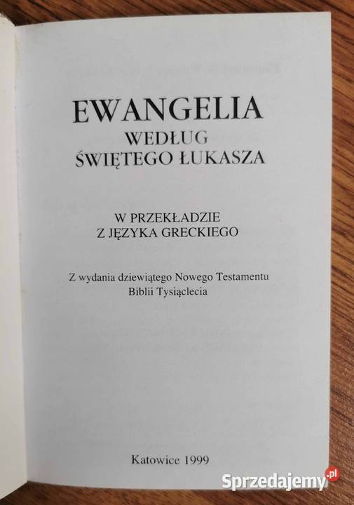 Ewangelia wg św Łukasza miękka śląskie Lędziny
