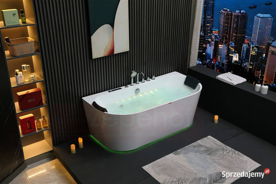 Wanna z hydromasażem EBX802 B prostokątna Grabówka