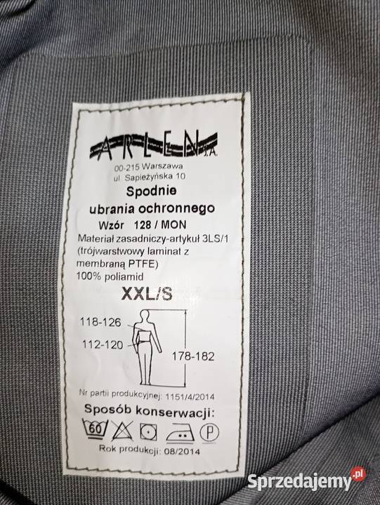 wodoodporne spodnie wojskowe moro XXLS z Rozmiar XXL