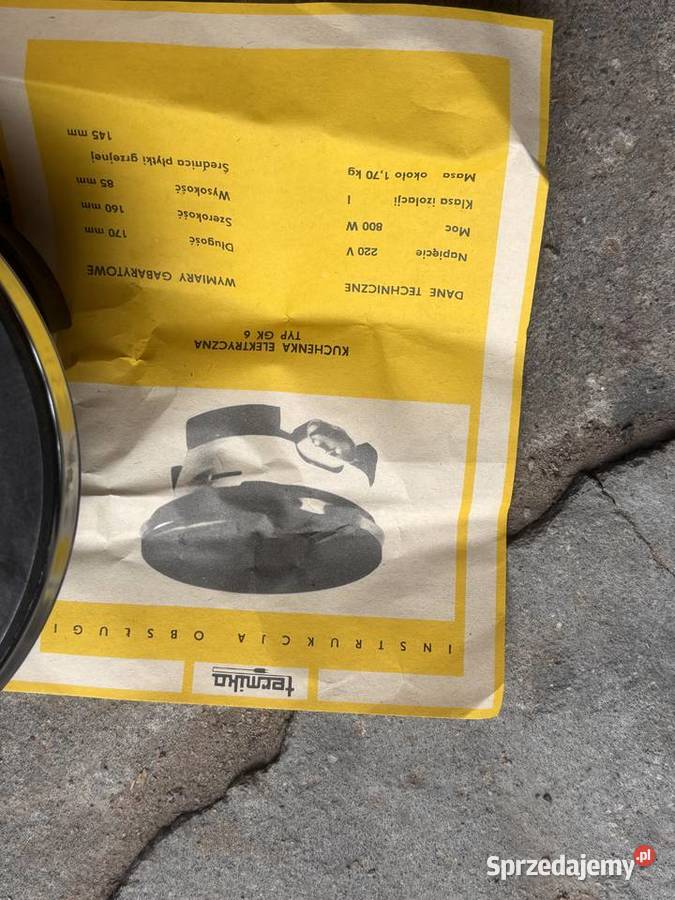 PRL kuchenka elektryczna Termika TYP GK 6 nowa Kosianka-Boruty