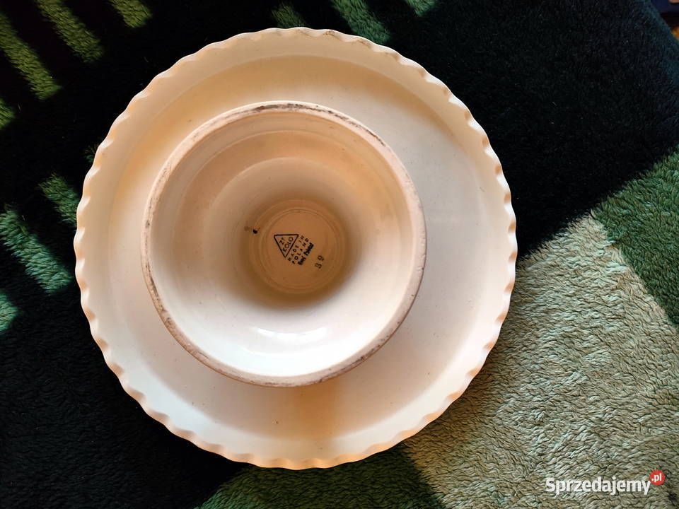 Tortownica fajansowa ręcznie malowana Koło Lublin