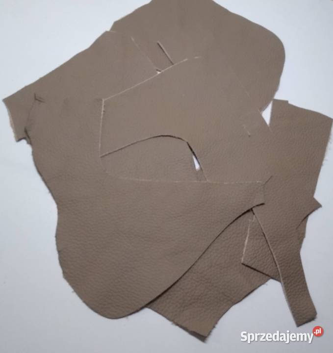 Skóra Licowa Włoska Beż jeden odcień i struktura Rękodzieło sprzedam