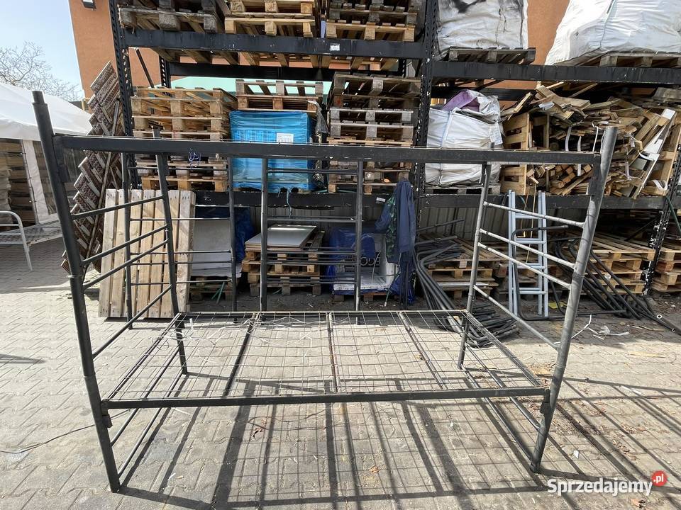 łóżka piętrowe i pojedyncze metalowe z materacem mazowieckie Żyrardów