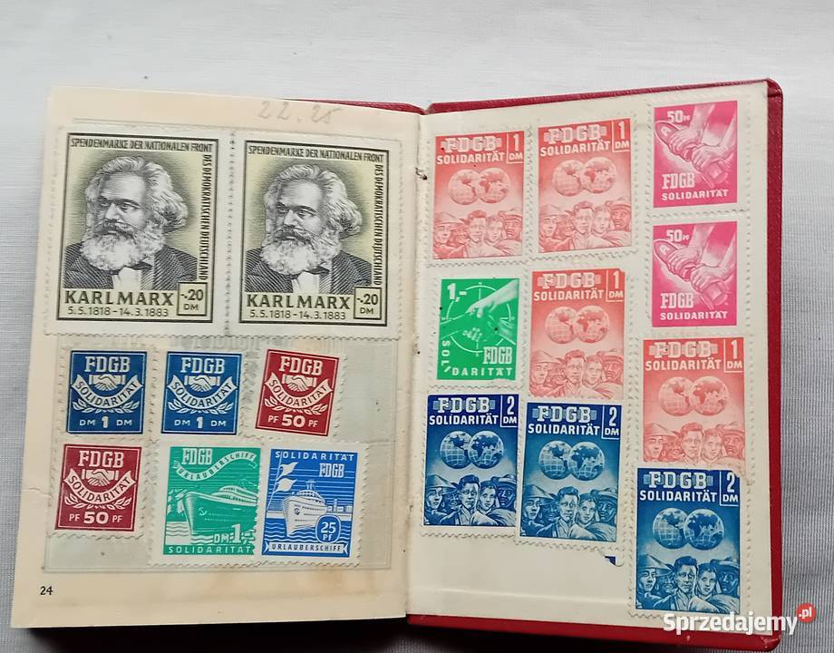 Legitymacja związku zawodowego FDGB NRD 1951 r Koźminek