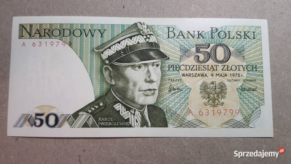 RZADKOŚĆ 50 złotych 1975 s A UNC Warszawa sprzedam