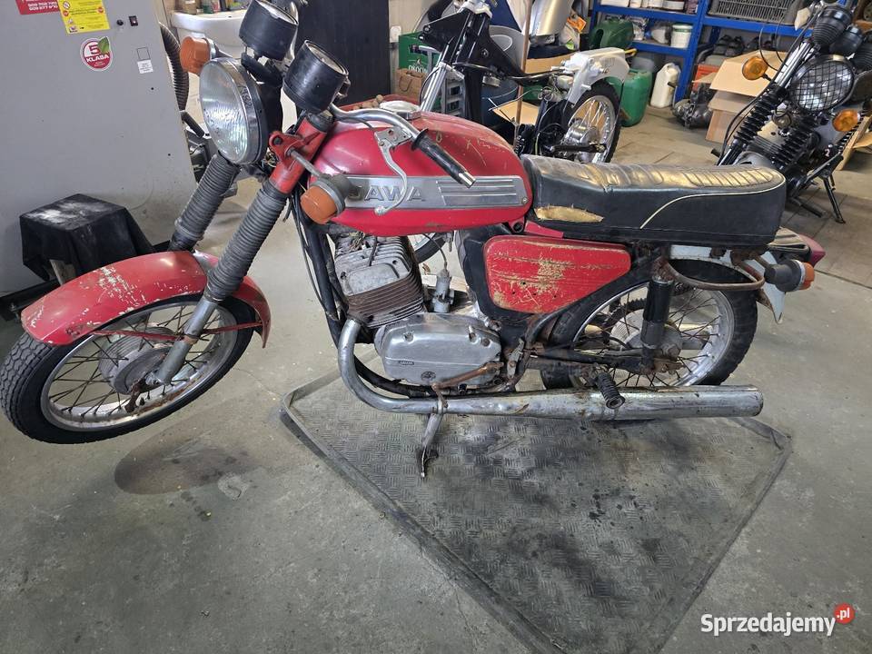 Jawa 350 zarejestrowana czerwony Kalisz