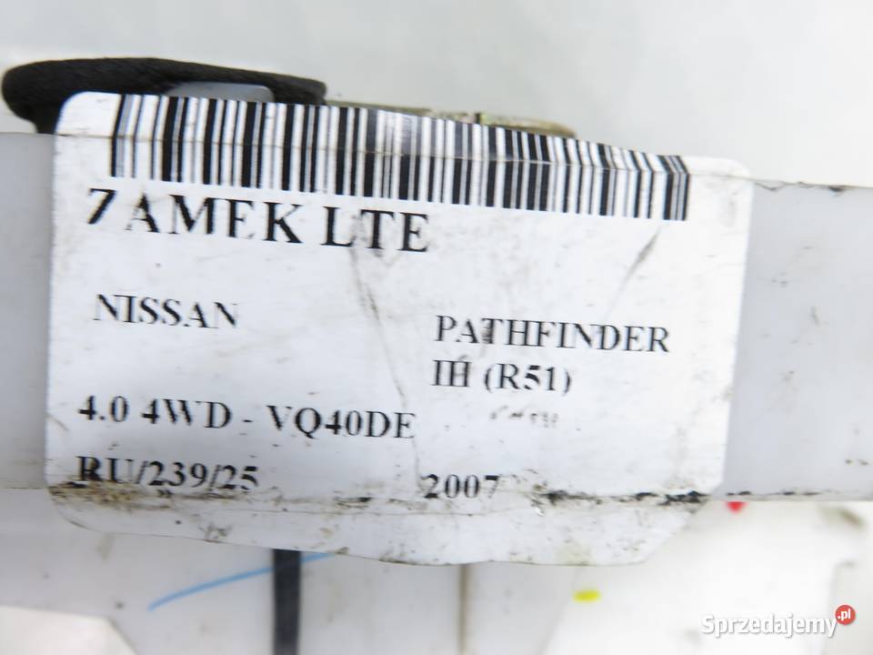 ZAMEK LEWY TYLNY NISSAN PATHFINDER III R51 K20DR osobowe