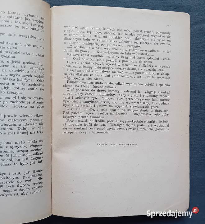 Sigrid undset Olaf syn Auduna Tom 1 PAX 1952 r