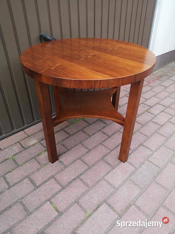 Stolik Ława Okrągły ARTDECO Orzech Antyk Stary Meble Swarzędz