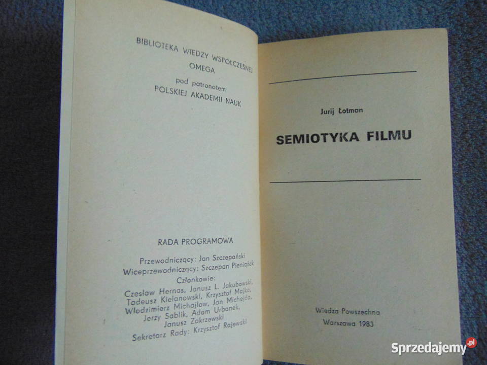 Semiotyka filmu Jurij Łotman ISBN 832140331X Lublin