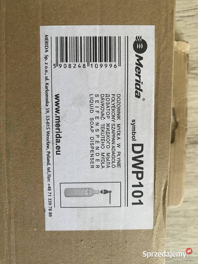 Dozownik mydła w płynie Merida DPW101 Zelów sprzedam