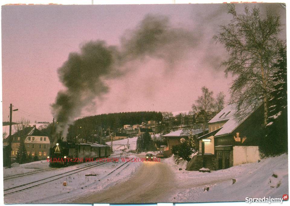 Stara pocztówka lokomotywa parowóz 11 Ostrów Wielkopolski