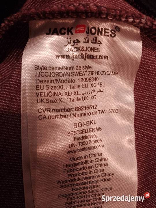 Bluza rozpinana marki Jack Jones Core Odzież sportowa Częstochowa