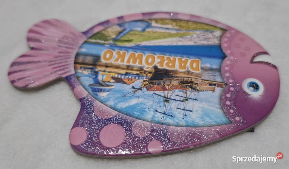 Magnes na lodówkę Darłówko różowa rybka 96x7 Czeladź