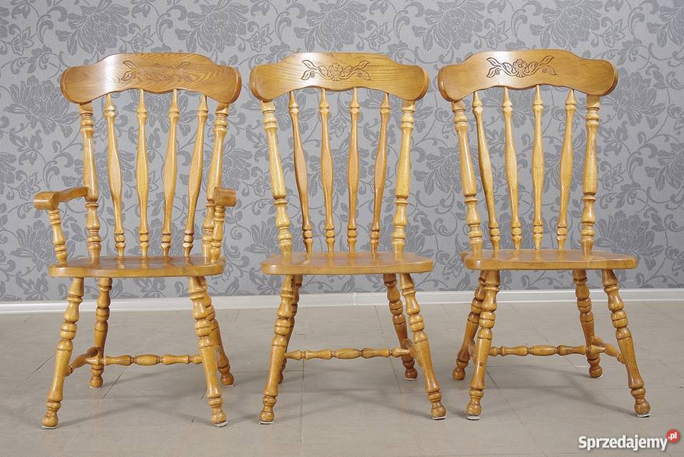 Krzesła w amerykańskim stylu 6 komplet 4768 Nysa