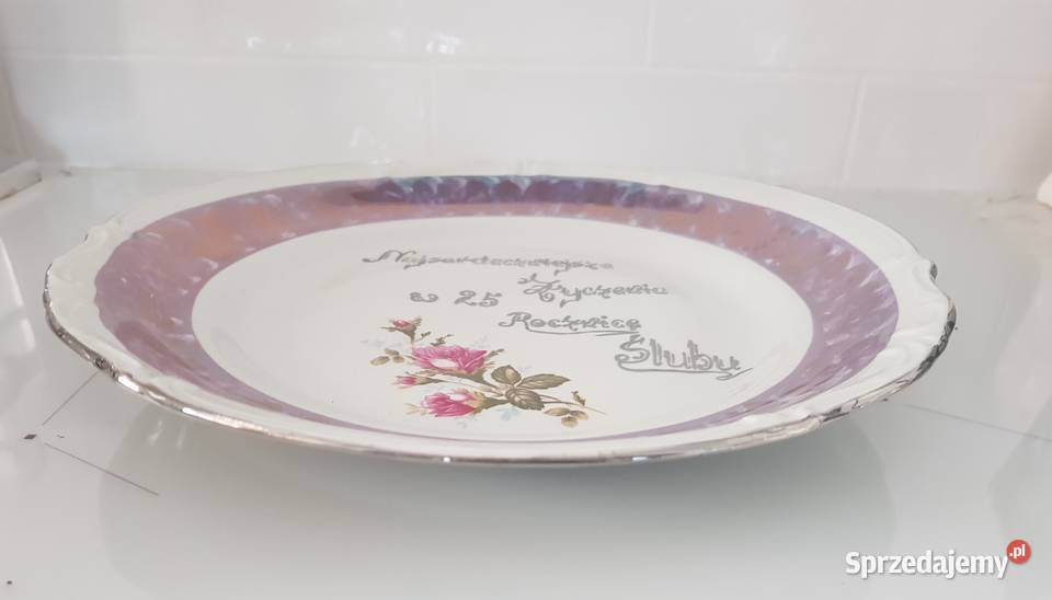 Talerz patera okazjonalna Chodzież róża Gdynia sprzedam