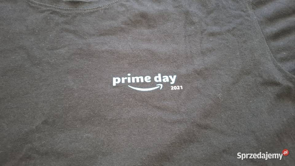 Koszulka krótki rękaw Tshirt czarna Amazon Prime