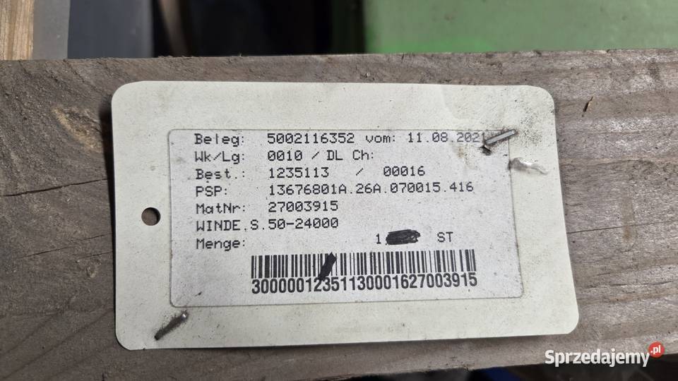 Wciągarka linowa suwnicy STAHL SH 605016 11L2 Oświęcim