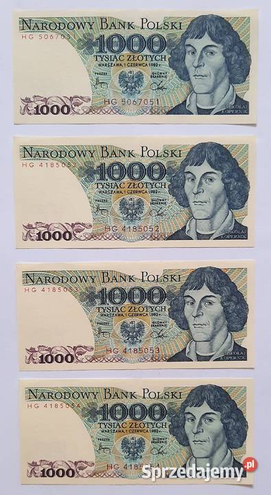 Zestaw Banknotów PRL 100 x 7 Pozostałe śląskie sprzedam