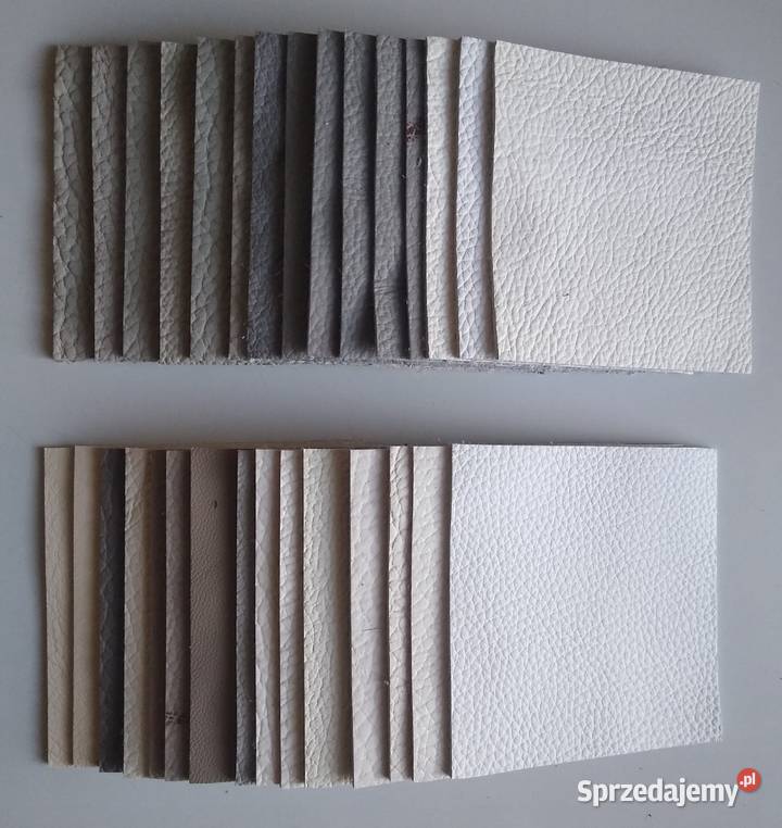 Skóra Kwadrat 8 x 8 30 sztuk Licowa Włoska Biały Gdańsk