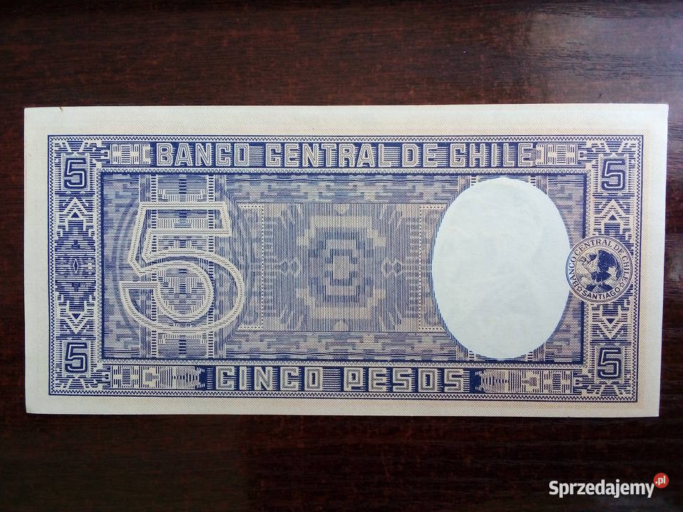 Banknot 5 pesos Chile Płońsk