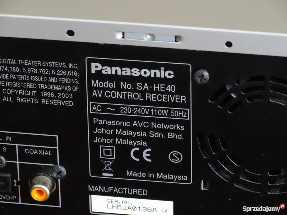 Wzmacniacz z radiem Panasonic SAEH40 pilot podkarpackie Jasło
