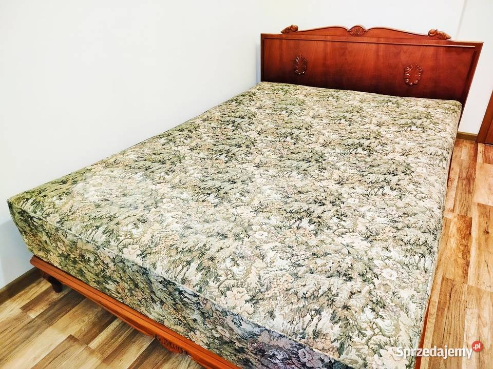 Stylowe łóżko ludwikowskie 140x200 z materacem Tczew sprzedam