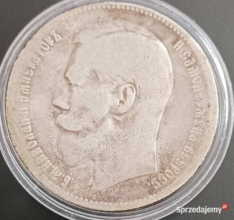 1 Rubel Rosja Carska 1897 r Mikołaj II Romanow Konin
